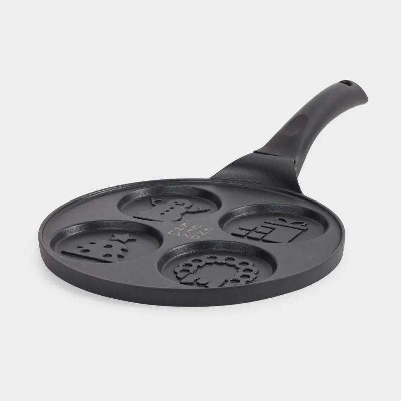 Сковорода для яиц и оладий, 21 см, 4 отд, с покрытием, алюминий, Новогодние атрибуты, Action, image-0