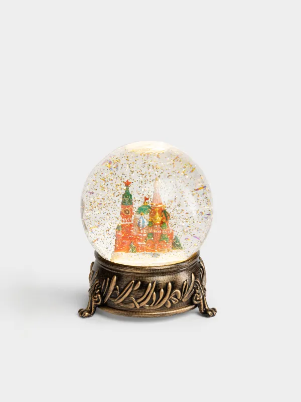 Снежный фонарь, 15 см, с подсветкой, Кремль, Bronze style, image-0
