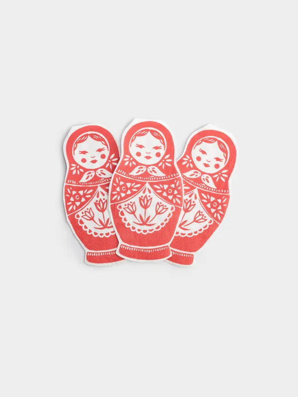 Салфетки бумажные, 30х30 см, 20 шт, Матрешка, Cultural code, image-2