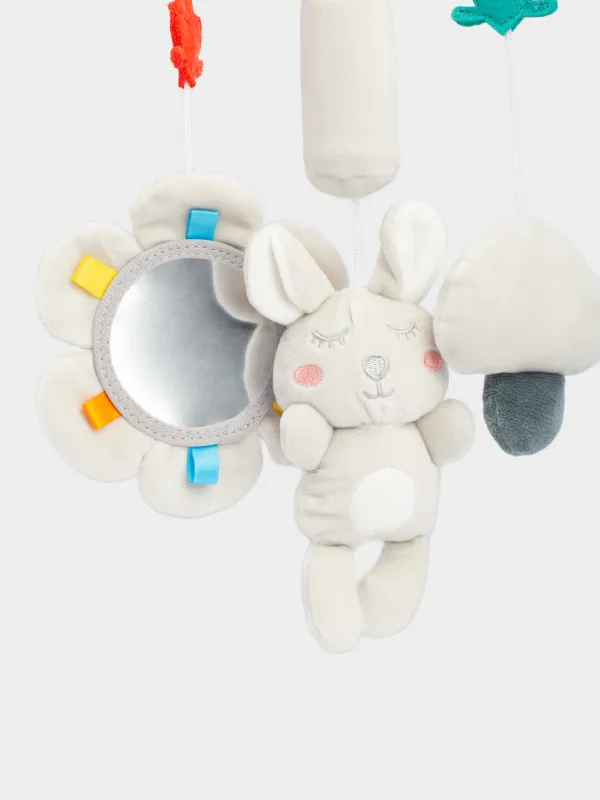 Игрушка, 40х27 см, развивающая, подвесная, полиэстер, серая, Морковка, Cradle, image-1