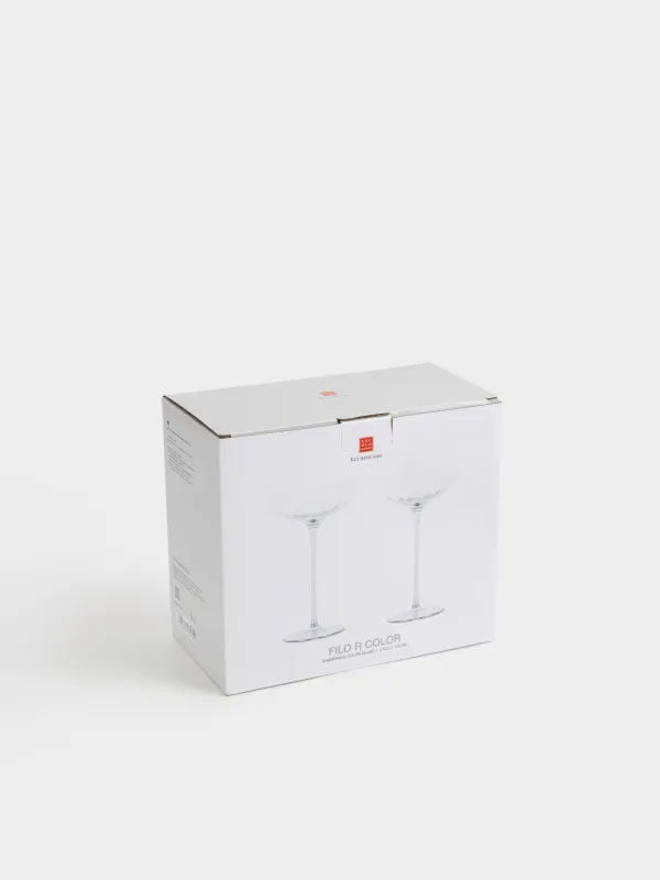 Бокал-креманка для шампанского, 220 мл, 2 шт, стекло, голубой, Filo R color, image-4