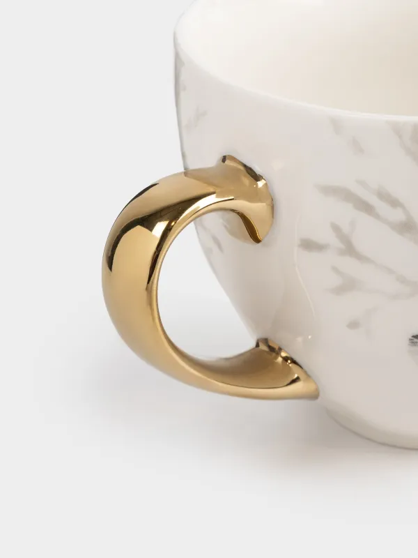 Кружка, 430 мл, фарфор N, бело-золотистая, Черепаха, Grand turtle, image-5