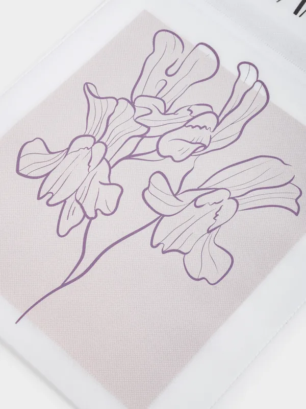 Мешок подарочный, 40х56 см, с завязками, полипропилен, белый, Цветок, Botanica, image-1