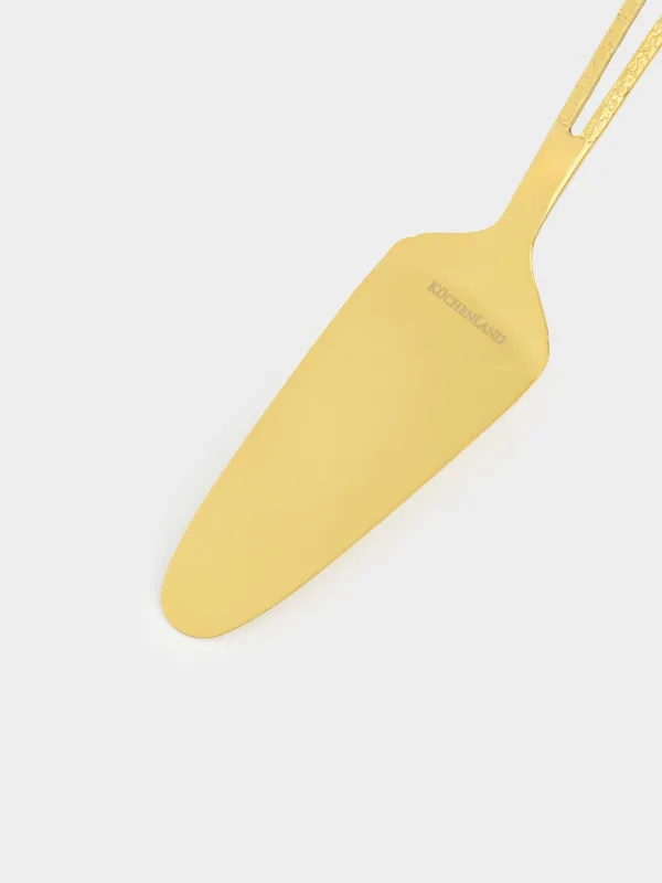 Лопатка для торта, 30 см, сталь, золотистая, Viron gold, image-2