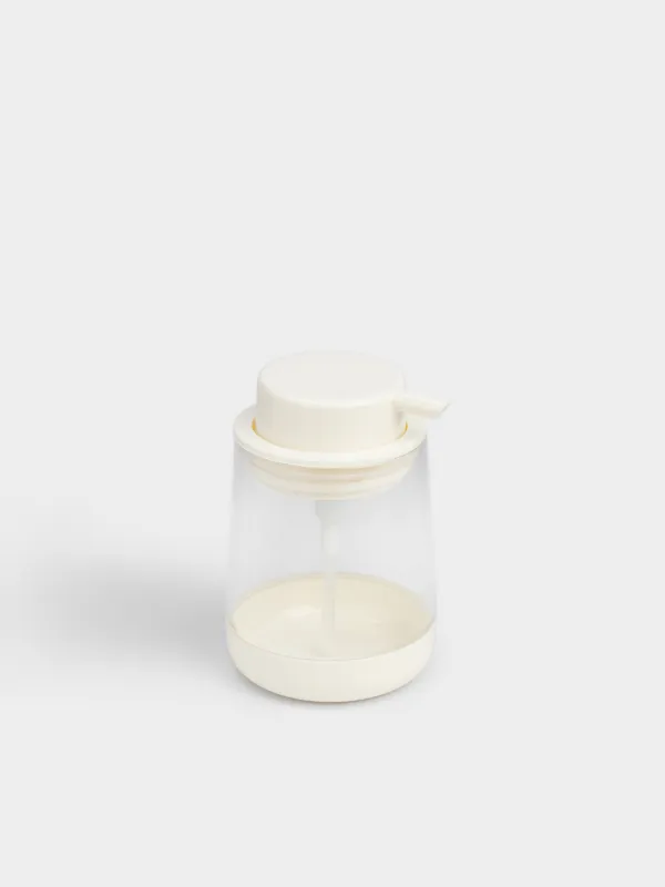 Диспенсер для жидкого мыла, 300 мл, пластик, молочный, Eleos, image-1