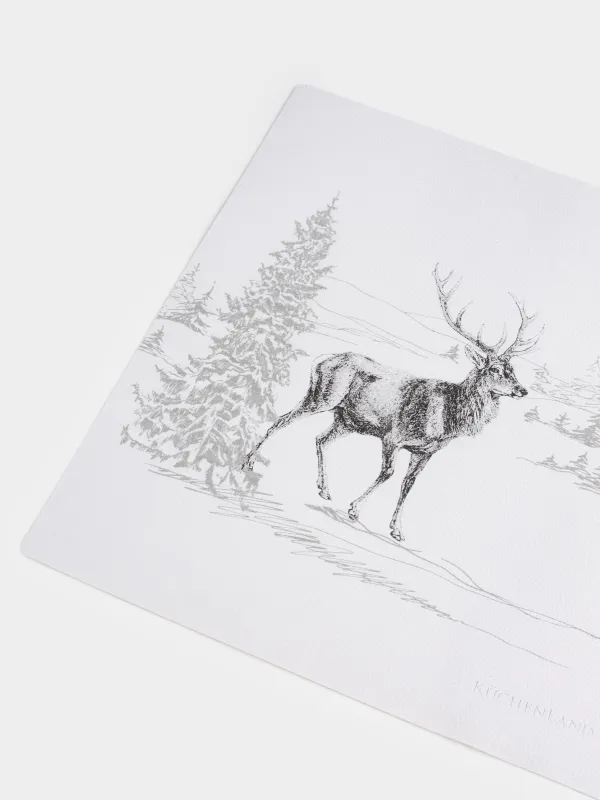Салфетка под приборы, 30х45 см, Олень и домик, Rock print, image-2