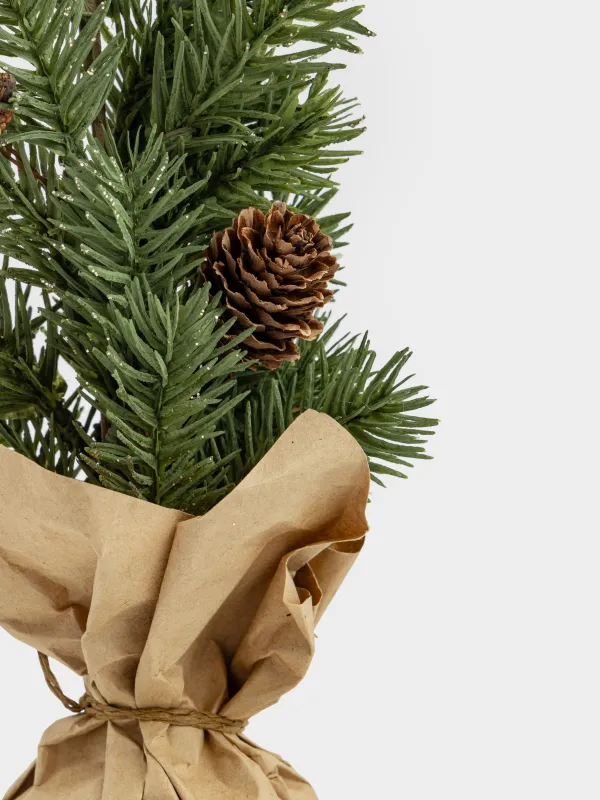 Композиция декоративная, 25 см, пластик, Conifer champagne, image-3
