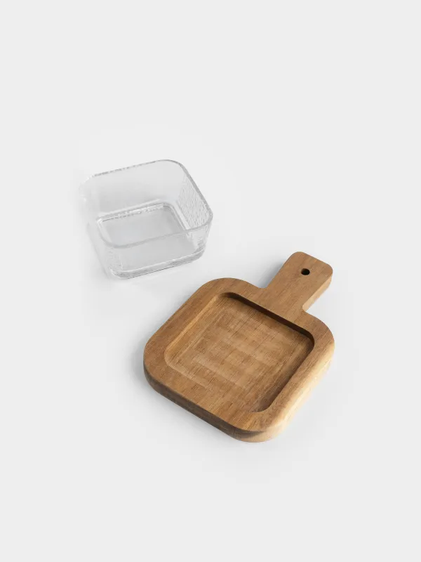 Пиала, 10х5 см, на подставке, Ripply wood, image-3