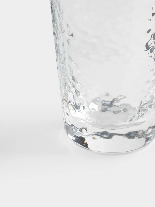 Стакан, 17 см, 450 мл, стекло, с серебристым кантом, Ripply silver, image-2