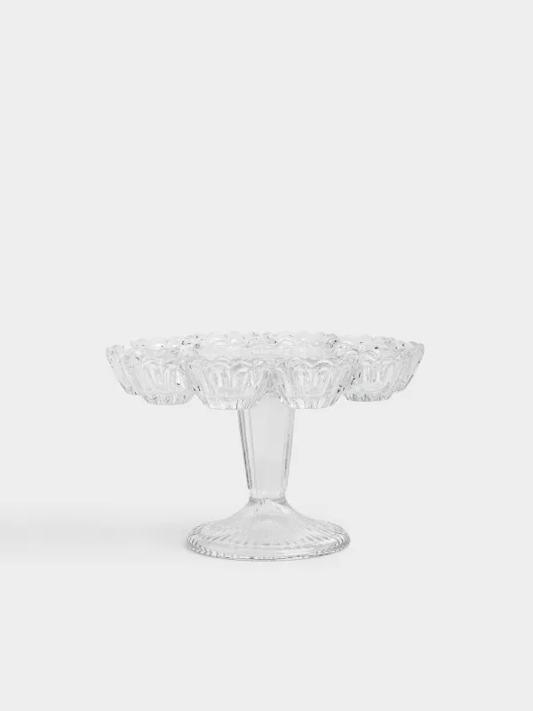 Блюдо пасхальное, 22х14 см, на ножке, 10 отд, стекло Р, Цветок, Clear pattern, image-0