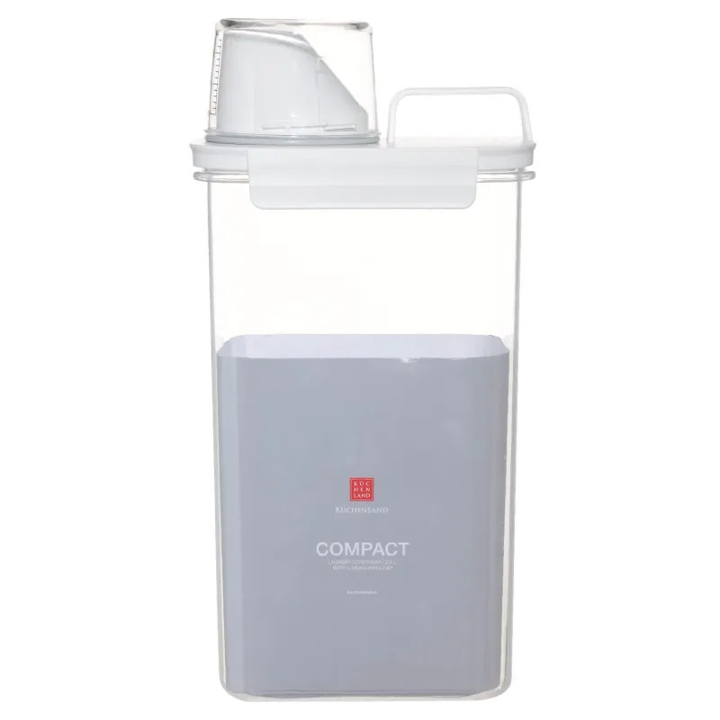 Контейнер для стирального порошка, 2,3 л, с мерником, пластик, белый, Compact, image-3