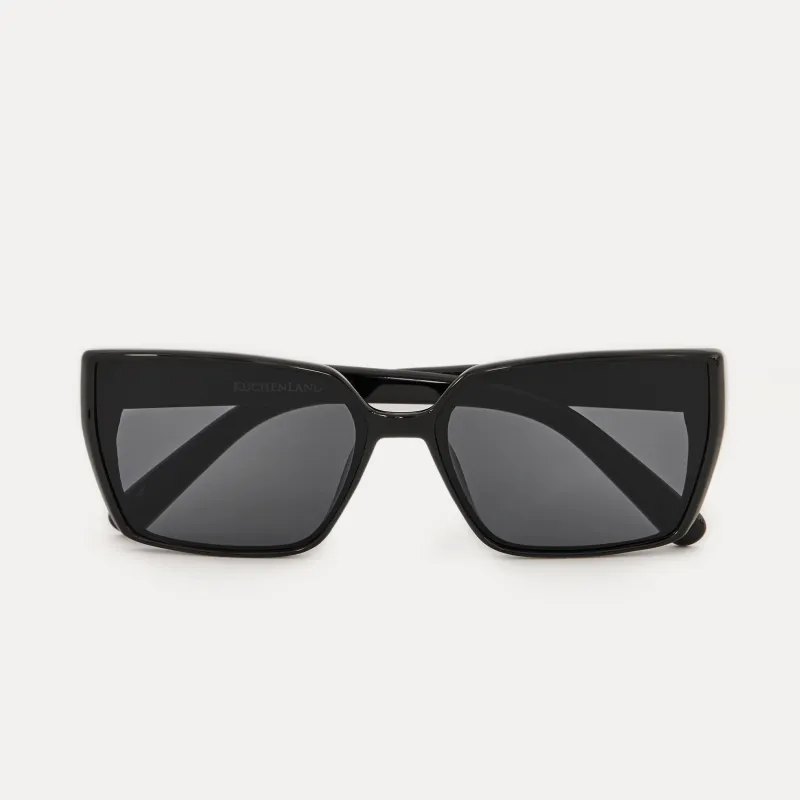 Очки солнцезащитные, пластик, квадратные, черные, Geometric