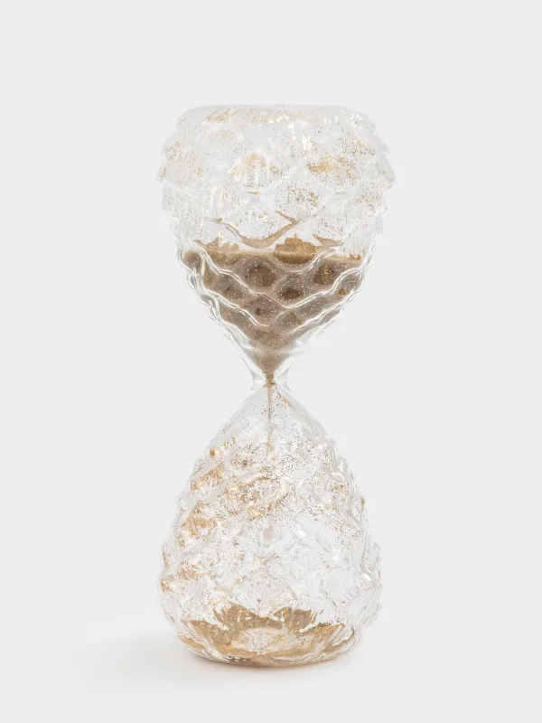 Часы песочные, 15 см, 3 минуты, с блестками внутри, стекло Б/песок, Шишки, Sand time, image-3