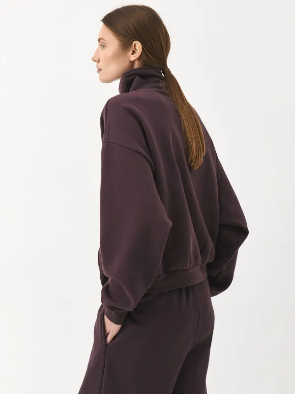 Толстовка с молнией, бордовая, Leonie, image-4