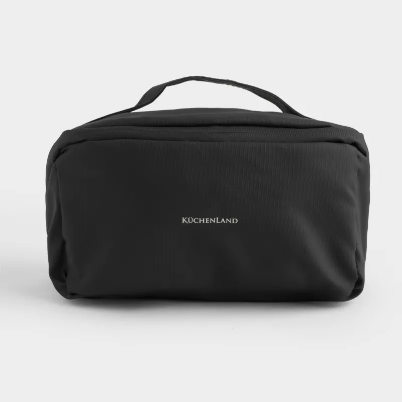 Косметичка, 25х13 см, нейлон, черная, Force, image-0