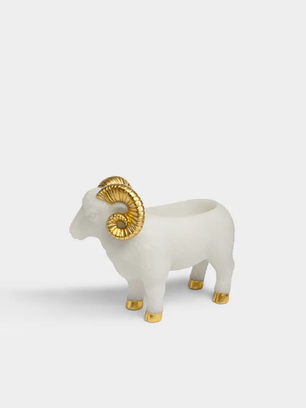 Конфетница, 24x19 см, Баран, Sheep gold, image-0