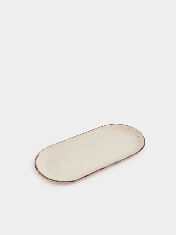 Блюдо, в крапинку, бежевое, Speckled, image-0
