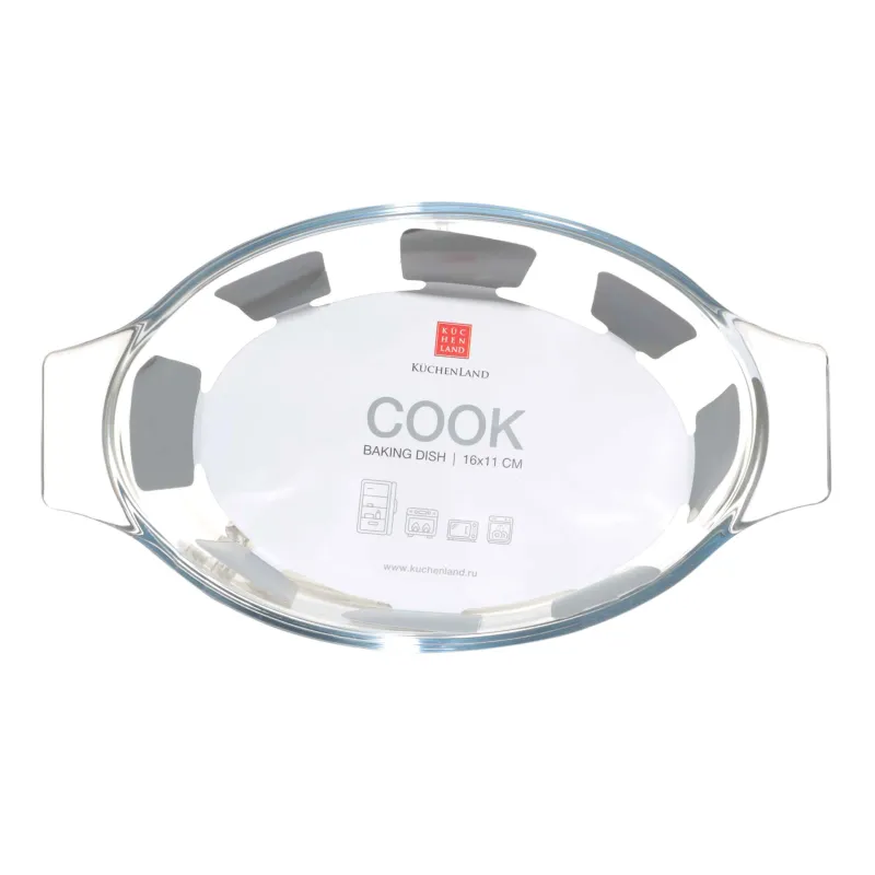 Форма для запекания, 16х11 см, стекло Т, овальная, Cook, image-4