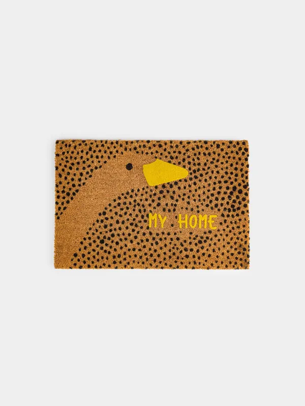 Коврик придверный, 40х60 см, кокос/ПВХ, коричневый, Гусь, Goose, image-0