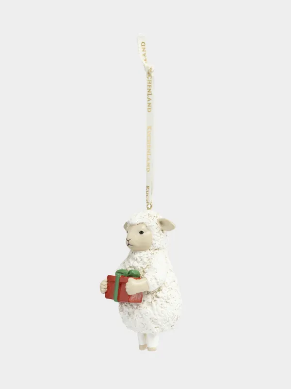 Набор елочных игрушек, 9 см, 2 шт, Овцы с елкой и подарком, Figure christmas, image-3