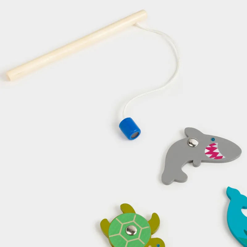 Набор игровой, 13 пр, дерево/магнит, Магнитная рыбалка, Game, image-5