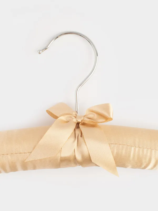 Вешалка-плечики, 38 см, 5 шт, мягкая, полиэстер/поролон, мокко, Soft house, image-2