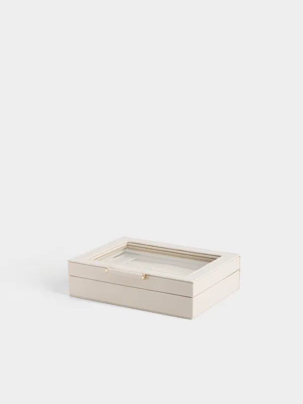 Шкатулка для украшений, 20х15 см, искусственная кожа/МДФ, бежевая, Premiere one, image-0