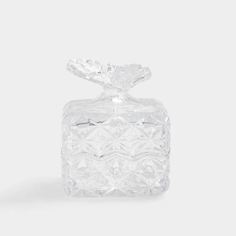 Емкость для хранения, 8х10 см, 100 мл, стекло Р, Бабочка, Butterfly