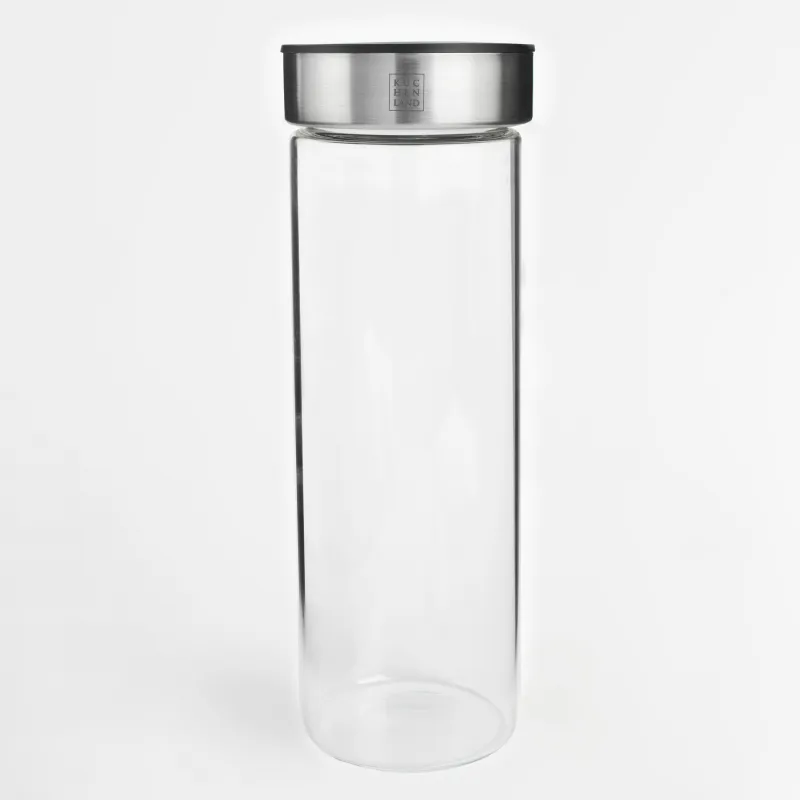 Банка для сыпучих продуктов, 1,4 л, стекло Б/пластик, Comfort