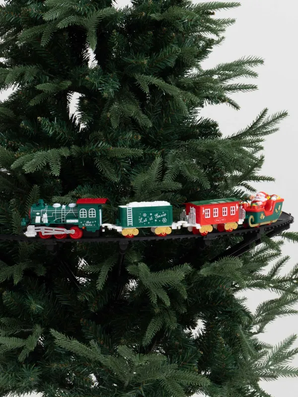 Железная дорога игрушечная, M, музыкальная, с подсветкой, подвесная, Поезд, Game rail, image-0