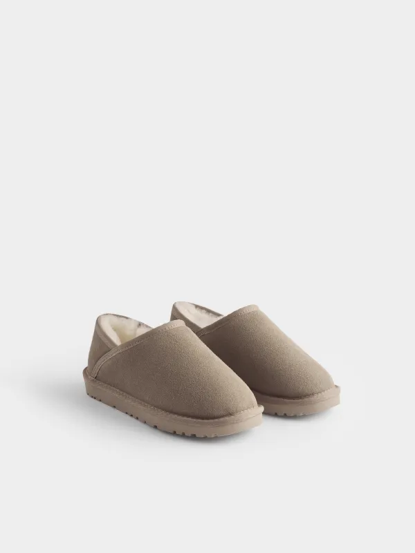 Угги короткие из замши и подкладкой из шерсти, Suede, image-4