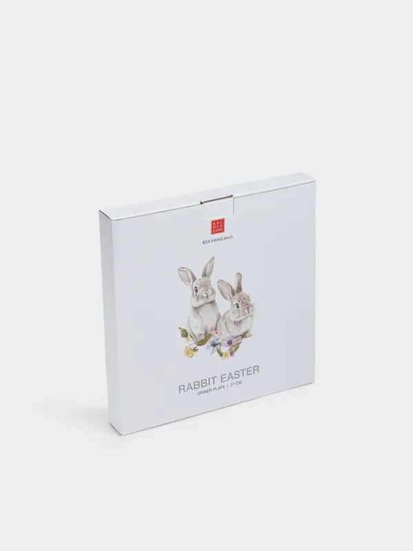 Тарелка обеденная, 27 см, фарфор N, белая, Кролики, Rabbit Easter, image-5