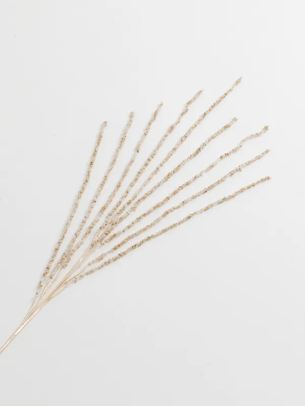 Ветка декоративная, 73 см, пластик/металл, Ледяные золотистые прутья, Crystal decor, image-3