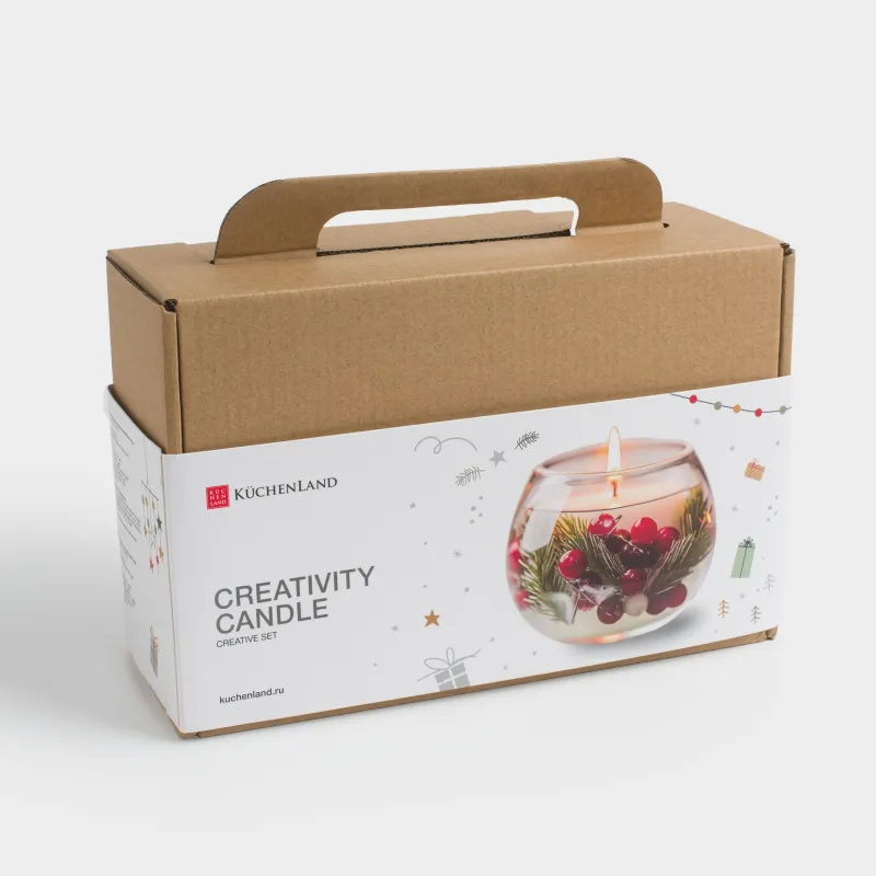 Набор для творчества, 24х15 см, рукоделие, стекло/пластик, Подсвечник, Creativity candle, image-6