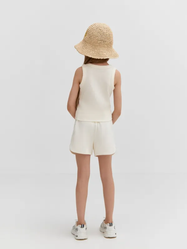 Панама детская, 52 см, единый размер, целлюлоза, песочная, Смайл, Banjo, image-2