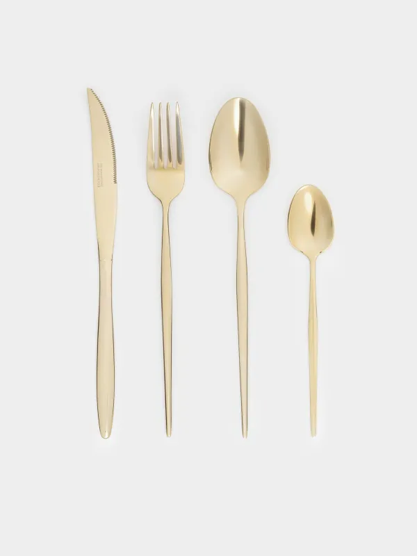 Столовые приборы, 6 перс, 24 пр, сталь, золотистые, Montreal, image-0