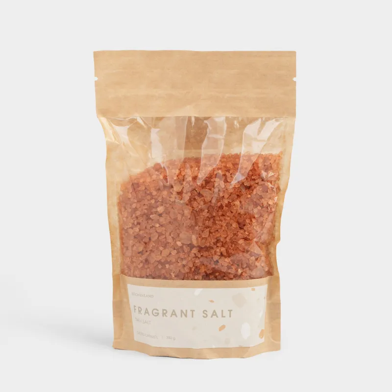 Соль для ванны, 350 гр, коричневая, Соленая карамель, Fragrant salt