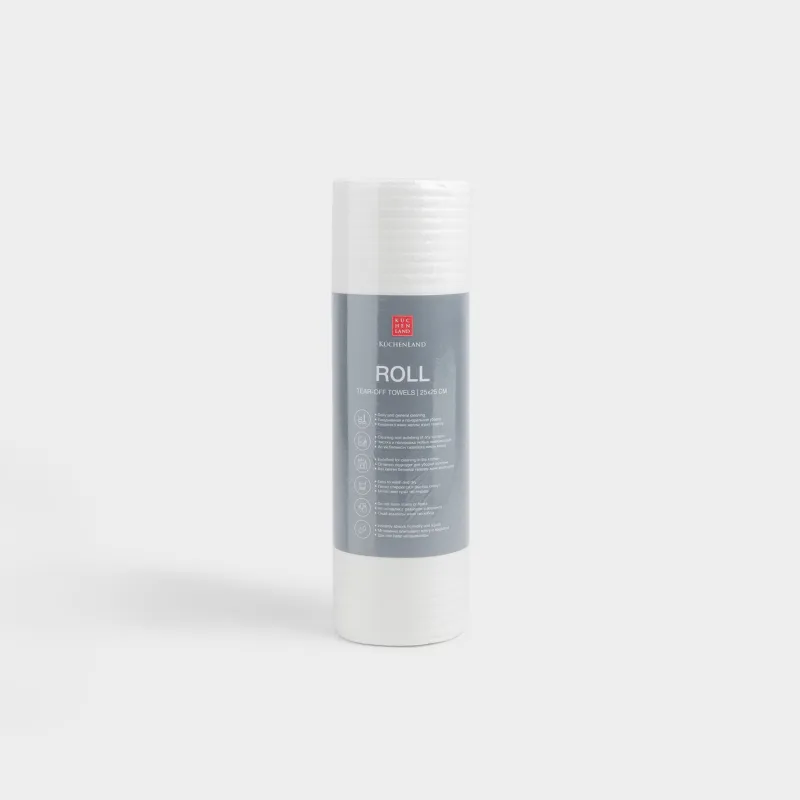 Полотенца рулонные, 25х25 см, 50 шт, целлюлоза, белые, Roll