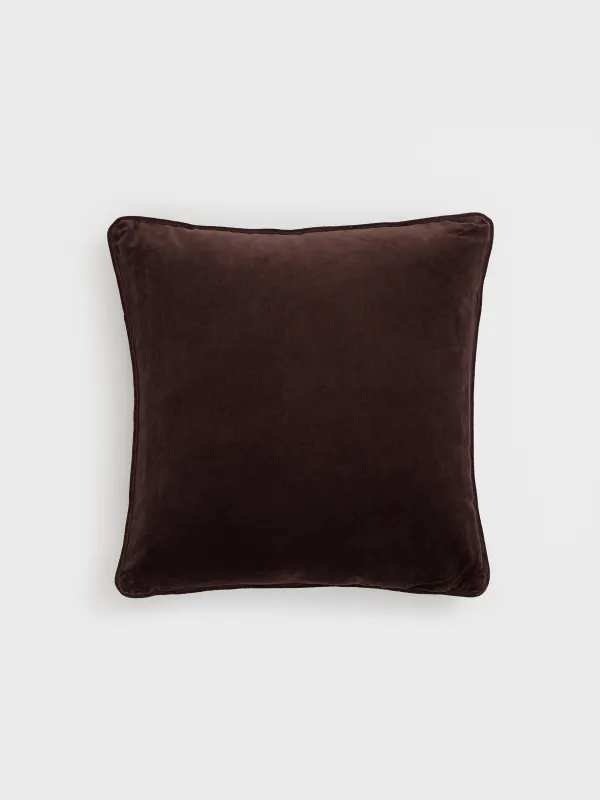 Подушка декоративная, 50х50 см, вельвет/бисер, коричневая, Шмель, Bugs, image-1