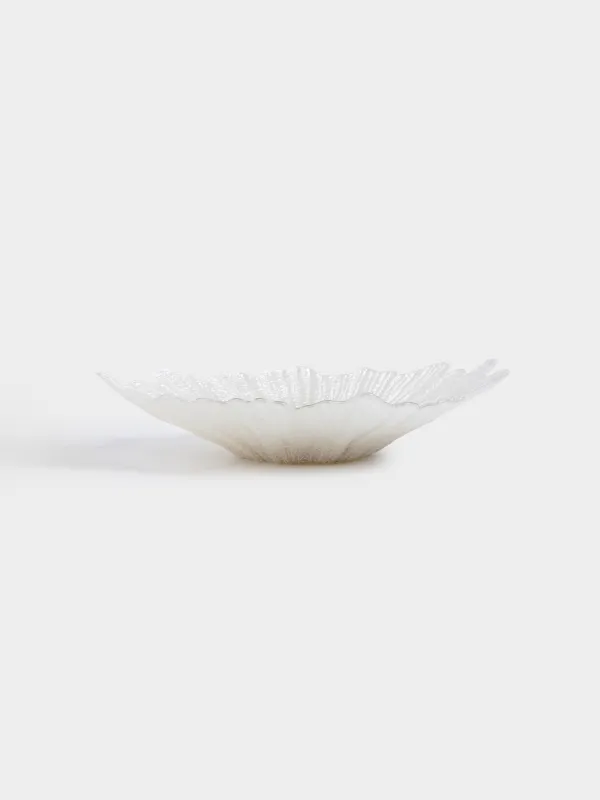 Ваза для фруктов, 32х6 см, стекло Р, молочная/шампань, Verge, image-0