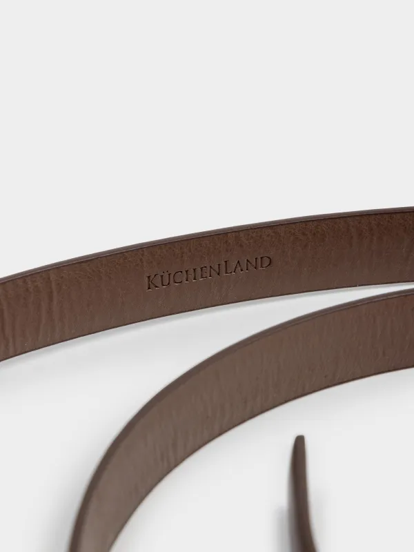 Ремень женский, единый размер, тонкий, полиуретан, коричневый, Force, image-2