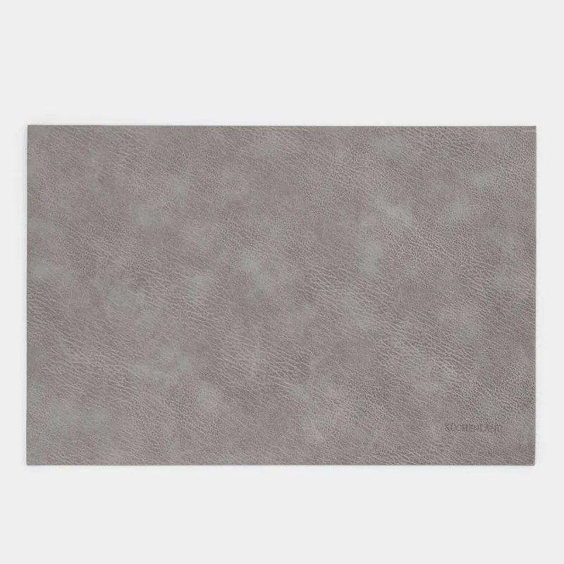 Салфетка под приборы, 30х45 см, ПВХ, прямоугольная, серая, Rock