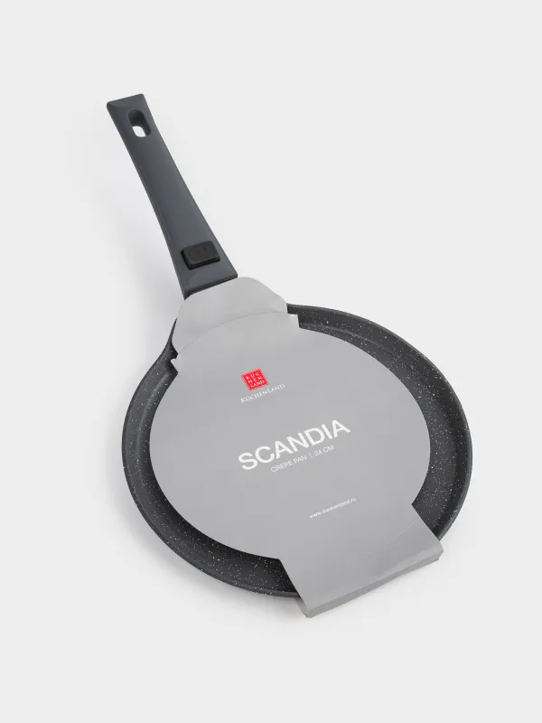Сковорода блинная, 24 см, съемная ручка, с покрытием, алюминий, Scandia, image-8