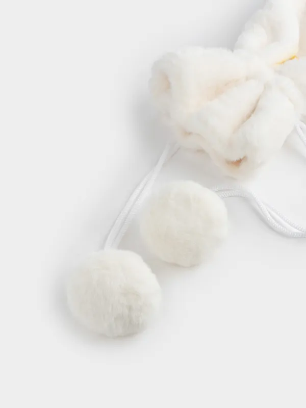 Чехол для бутылки, 32 см, декоративный, искусственный мех/металл, бежевый, Конь, Christmas bar, image-3