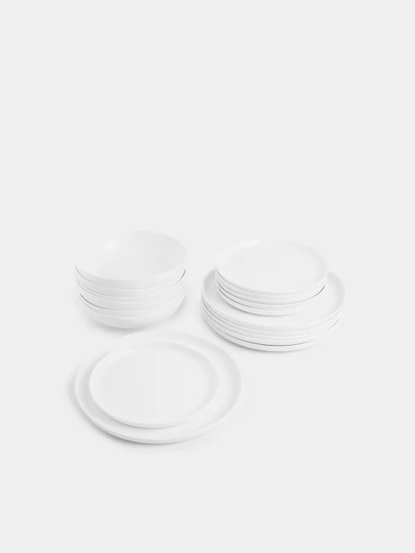 Сервиз обеденный, 6 перс, 18 пр, фарфор F, белый, Ideal white, image-1