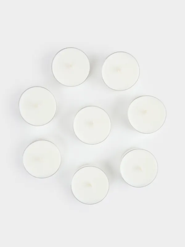 Свеча ароматическая, 6 см, 8 шт, чайная, Cinnamon, Luxury white, image-1