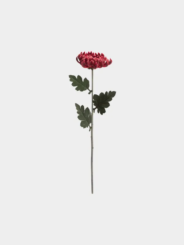 Цветок искусственный, 73 см, Красная хризантема, Flower garden, image-0