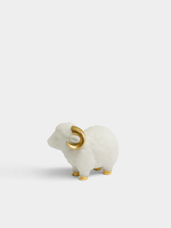 Статуэтка, 15x11 см, Баран, Sheep gold, image-0