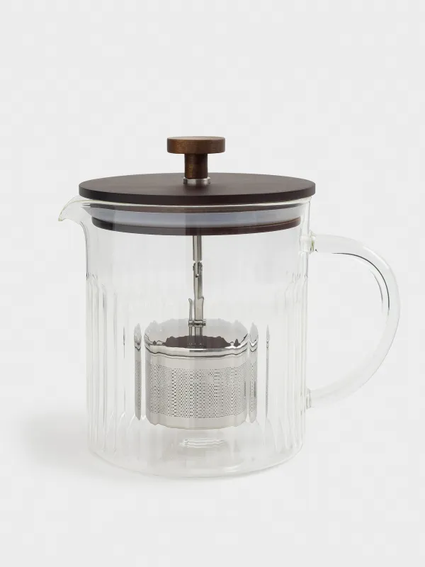 Чайник заварочный, 1,1 л, стекло Б/сталь, Bell R, image-0