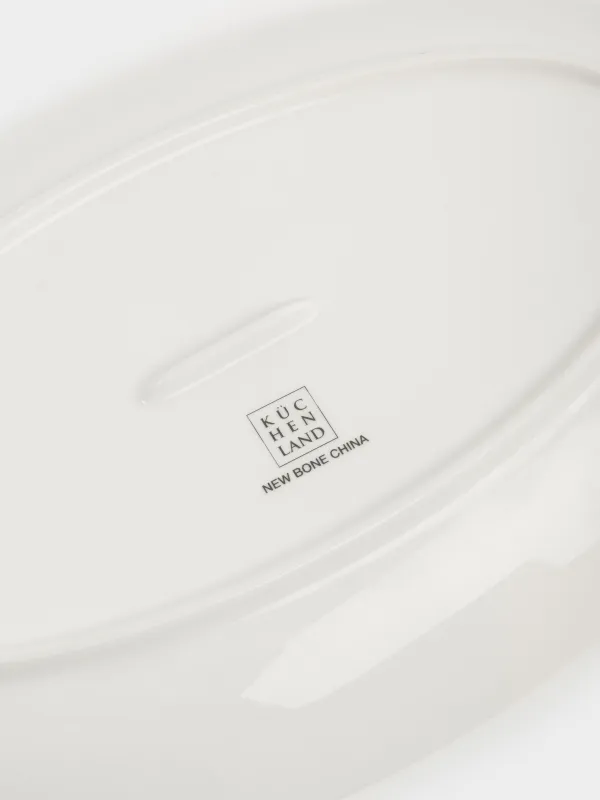 Блюдо, 30х18х см, фарфор N, овальное, бело-золотистое, Кинцуги, Revival, image-5